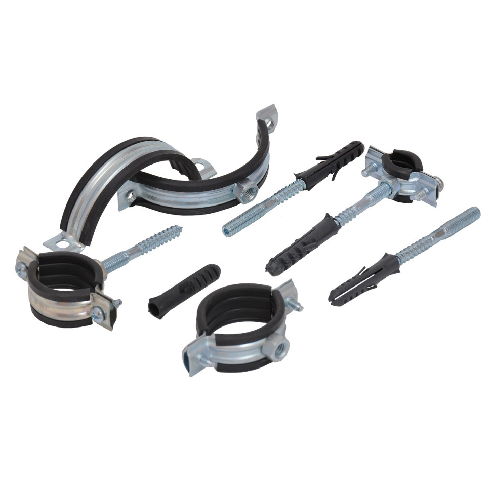 Хомут металлический с резиновым уплотнением КХТ/38