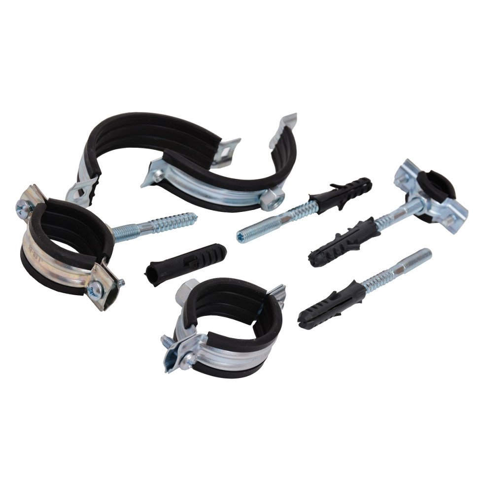 Хомут металлический с резиновым уплотнением КХТ/38