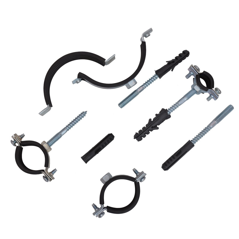 Хомут металлический с резиновым уплотнением КХТ/12